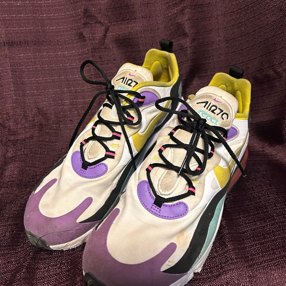 Nike Air Max with Purple and Gold Highlights